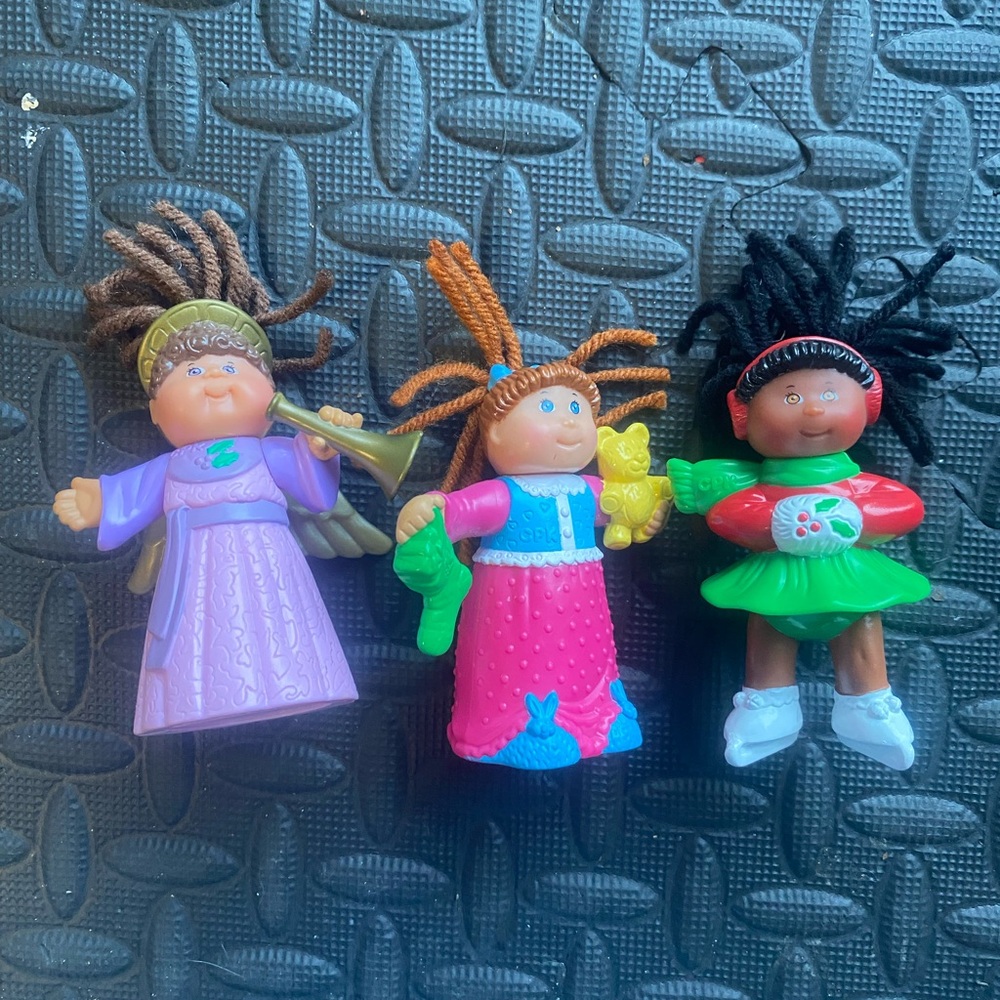 1990s CPK Cabbage Patch Kids Mcdonalds Doll Mini Figures PVC Figurines Lot of 3